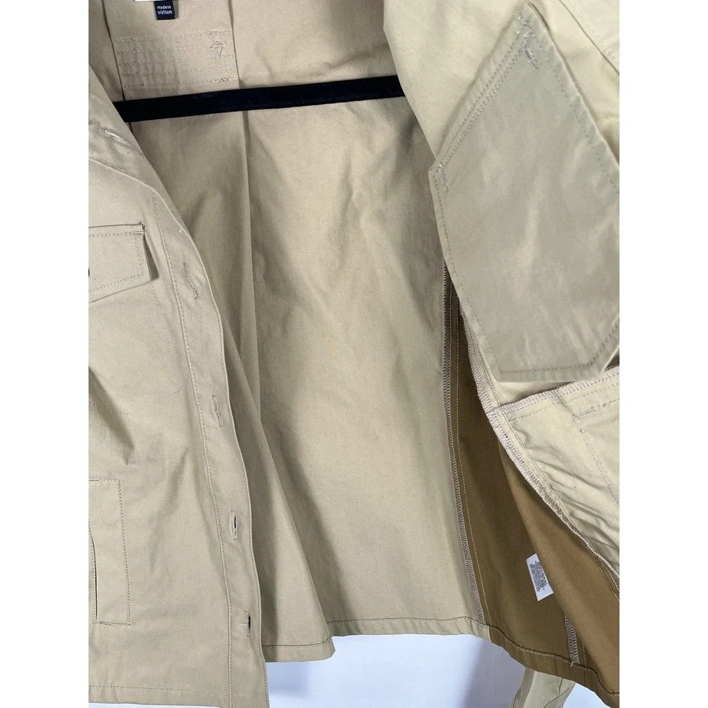 Cabi‎ Mason Jacket Women's Two Tone Tan Cotton Blend Sz XS Lightweight EUC